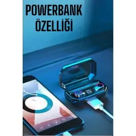 Dijital Göstergeli Bluetooth Bağlantılı Kulaklık Dokunmatik Kontrol