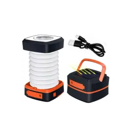 Kamp Lambası Katlanabilir Lamba Solar Şarjlı Led Lamba El Fenerli