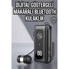 Kablolu Makaralı Bluetooth Kulaklık Uzun Pil Ömrü Dijital Göstergeli