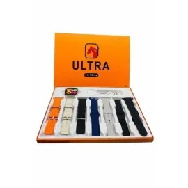 7 Kordonlu Akıllı Saat Plastik Kordon Hasır Kordon Çelik Kordon