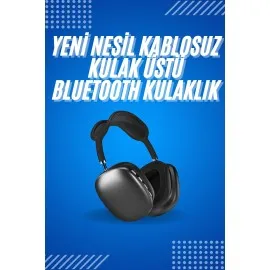 2025 Model Kulak Üstü Kablosuz Bluetooth Kulaklık Gürültü Azalta Uzun Pil
