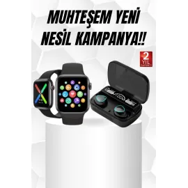 Kaliteli Akıllı Saat Ve Kaliteli Bluetooth Kulaklık Anc Özelliği Uzun Pil Ömrü