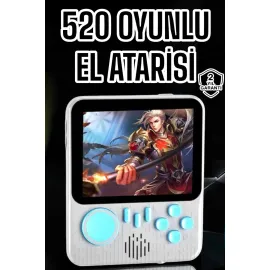 Mini Atari El Atarisi 3.5 inç Ekran Çift Konsol 666 Adet Retro Oyun Gameboy El Atarisi
