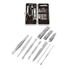 12 Parça Manikür Pedikür Seti Tırnak Bakımı Nasır Temizleme El Ayak Bakımı