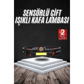 Kafa Lambası Çalışma Işığı Süper Parlak Mıknatıslı Lityum Lion Pilli