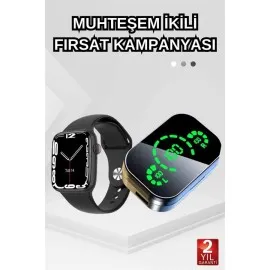 Dokunmatik Akıllı Saat Yeni Nesil Kulaklık Kampanyası Anc Özelliği Yüksek Ses Kaliteli