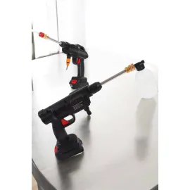 Şarjlı Oto Yıkama Tabancası Su Basınçlı Hazneli Bataryalı