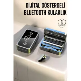 Aynalı Bluetooth Kulaklık Telefon Standlı Dijital Göstergeli