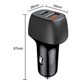 Araç İçi Hızlı Şarj Soketi 38W Oto Çakmaklık Type-C Araba Çakmaklık