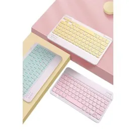 Bluetooh Wıreless Keyboard Siyah Q Klavye İos Ipad Android Windows Uyumlu