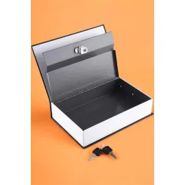 Gizli Kasa İngilizce Sözlüğü Kitap Görünümlü Anahtarlı Gizli Mini Çelik Kasa Kilitli