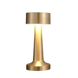 Altın Rengi Masa Ve Gece Lambası Dokunmatik Şarjlı Masa Lambası