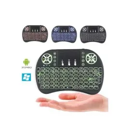 Işıklı Kablosuz Mini Klavye Ve Dokunmatik Mouse Seti Türkçe Kablosuz