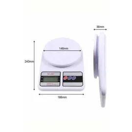 Mutfak Tartısı Dijital Göstergeli Hassas Tartı 10 Kg Kapasiteli