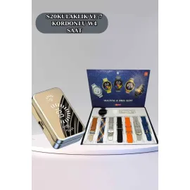 Powerbank Aynalı Bluetooth Kulaklık Ve Akıllı Saat Seti Anc Özelliği Dokunamatik