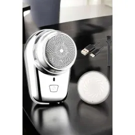 Seyahat Tipi Tıraş Makinesi Taşınabilir Kablosuz Mini Paslanmaz Çelik