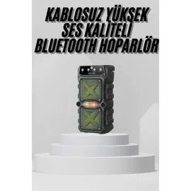 Bluetooth Hoparlör Yüksek Ses Kaliteli Büyük Boy Çift Çıkışlı Ses Bombası