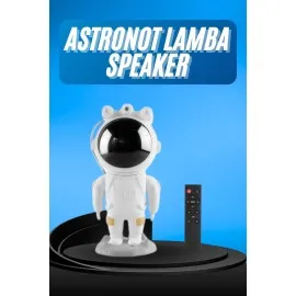 Gece Lambası Astronot Bluetooth Hoparlörlü Galaksi Işık Projektörü
