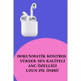 3 Kordonlu Dokunmatik Ekran Akıllı Saat Ve 2.nesil Kablosuz Bluetooth Kulaklık Anc/enc