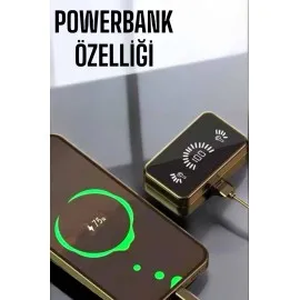 Aynalı Bluetooth Kulaklık Telefon Standlı Dijital Göstergeli