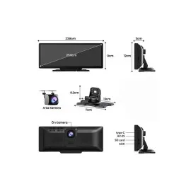 Android Ve İos Uyumlu Ön Arka Çift Kameralı Araç Ekranı Dokunmatik Carplay