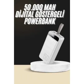 Hızlı Taşınabilir 50.000 Mah Powerbank Led Ekran Android ve İOS Uyumlu