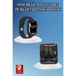 Bluetooth Bağlantılı Kablosuz Kulaklık ve Yeni Nesil Akıllı Saat 5.0 Bluetooth
