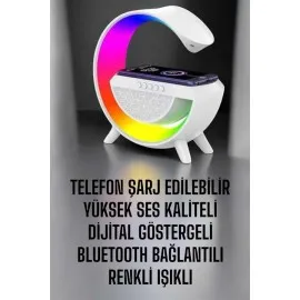 Android Uyumlu Akıllı Bluetooth Hoparlör Kablosuz Şarj Cihazı Standı