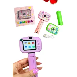 Çocuklara Özel Ayaklı Mini Fotoğraf Makinesi Dijital LCD Ekran