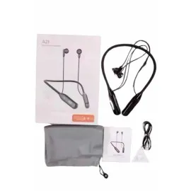 100 Saat Kablolu Boyun Askılı Dijital Göstergeli Bluetooth Kulaklığı