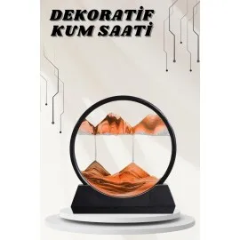 Dekoratif Kum Sulu Kum Saati Yuvarlak Şık Kum Tablosu Kum Saati Şeklinde Kum Tablo