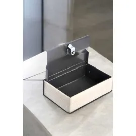 Gizli Kasa İngilizce Sözlüğü Kitap Görünümlü Anahtarlı Gizli Mini Çelik Kasa Kilitli