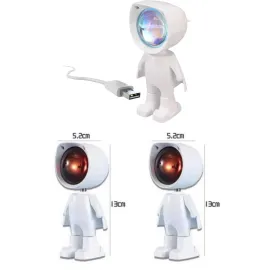 Astronot Işık Projektörü Gökkuşağı Projeksiyon Gece Lambası Hediyelik