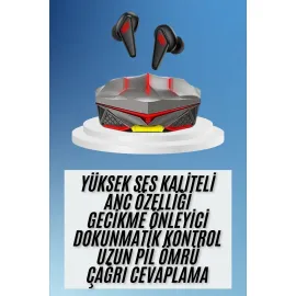 Dokunmatik Kontrol Tws Işıklı Kulakiçi Bluetooth Kulaklık Kablosuz Oyuncu Kulaklığı