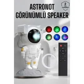Astronot Görünümlü Projeksiyon Speaker Taşınabilir