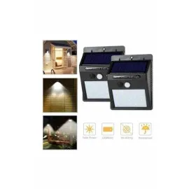 Solar Sensörlü Duvar Lambası Bahçe Lamba 20 Led Işık
