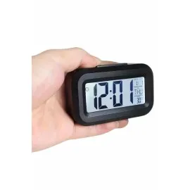 Dijital Masa Saati Termometreli Takvim Çalar Saat Led Ekran Pilli