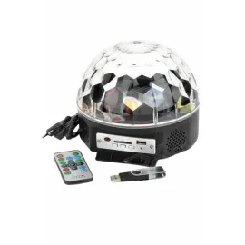 Disko Topu Renkli Işıklı Lazer Parti Bluetooth Bağlantılı Led Küre