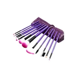 12 Parça Yumuşak Uçlu Makyaj Fırça Set-Göz Ve Yüz Makyajı İçin Fırça Seti Profesyonel Makyaj Seti