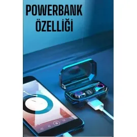 Dijital Göstergeli Bluetooth Bağlantılı Kulaklık Dokunmatik Kontrol