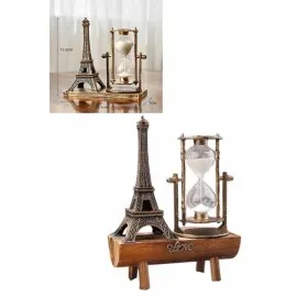 Paris Eyfel Kulesi Hediyelik Eyfel Retro Kum Saati Dekoratif Eşya