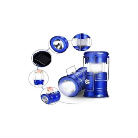 Büyük Boy Güneş Enerjili Kamp Feneri Işıldak Lamba USB Şarjlı