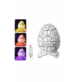 Dinozor Yumurtası Gece Masa Lambası Bluetooth Hoparlör 14 Renk Seçeneği