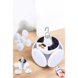 Katlanabilir Taşınabilir Kamp Lambası Işıldak Beyaz Işık Güneş Enerjili Solar Aydınlatma