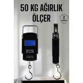 Ağırlık Ölçer 50 Kg El Terazisi El Kantarı Pilli Led Ekran