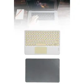 Touchpad Tüm Cihazlara Uyumlu Bluetooth Klavye Touchpad Slim Kablosuz Wifi Q Klavye