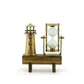 Deniz Feneri Kum Saati Ahşap Görünümlü Vintage Tarz Biblo