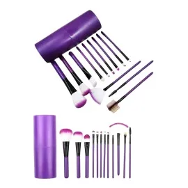 12 Parça Yumuşak Uçlu Makyaj Fırça Set-Göz Ve Yüz Makyajı İçin Fırça Seti Profesyonel Makyaj Seti