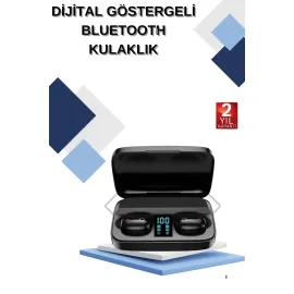 Dijital Göstergeli Bluetooth Kulaklık Kablosuz TWS Stereo Bluetooth 5.0