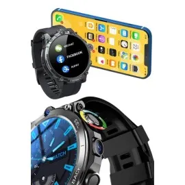 Akıllı Saat Titanyum Kasa Yuvarlak Ekran Alarm Uyku Ve Sağlık Takibi Titreşimli